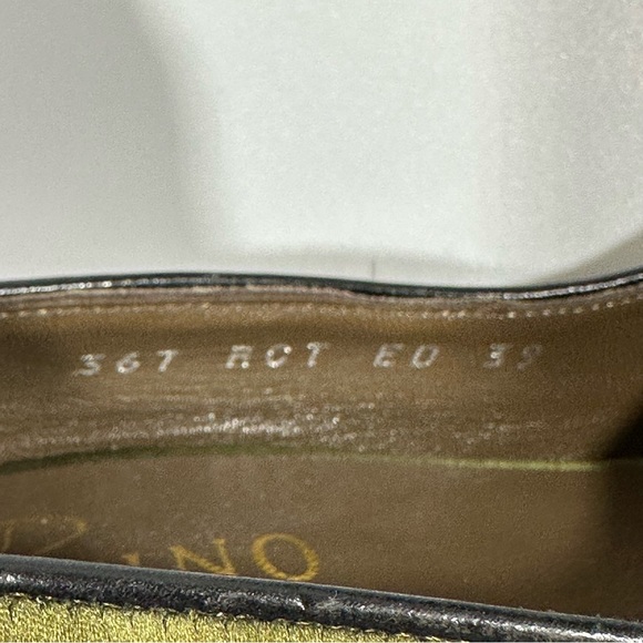 Valentino Garavani Green Black Florak Rhinestone Peep Toe Heels 39 Whimsigoth - Picture 14 of 16